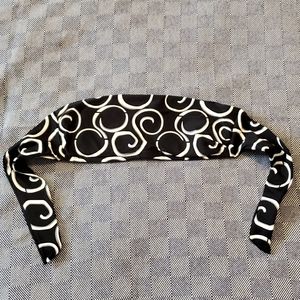 Strapless patterned bikini swimsuit top